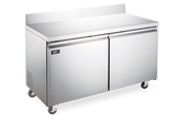 Omcan 50098 - 60″ Two (2) Door Worktop Freezer With Backsplash, 15 cu.ft. (425 Liter), Stainless Steel