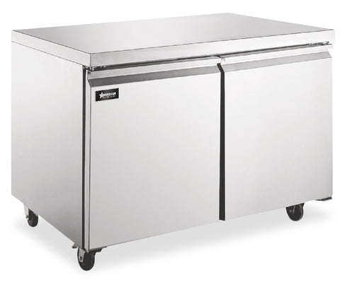 Omcan 58015 - Juneau 48″ Two (2) Door Undercounter Freezer, 6.7 cu.ft. (187 L), Stainless Steel