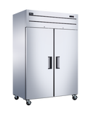 Omcan 50115 - 54″ Two (2) Door Top-Mounted Reach-in Refrigerator, 43.1 cu.ft. (1220 L), Stainless Steel
