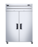 Omcan 50115 - 54″ Two (2) Door Top-Mounted Reach-in Refrigerator, 43.1 cu.ft. (1220 L), Stainless Steel