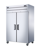 Omcan 50115 - 54″ Two (2) Door Top-Mounted Reach-in Refrigerator, 43.1 cu.ft. (1220 L), Stainless Steel