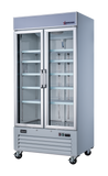 Omcan 50126 - 40" Two (2) Glass Door Display Refrigerator, 31.5 cu.ft. (892 L), White