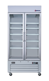 Omcan 50126 - 40" Two (2) Glass Door Display Refrigerator, 31.5 cu.ft. (892 L), White