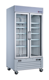 Omcan 50126 - 40" Two (2) Glass Door Display Refrigerator, 31.5 cu.ft. (892 L), White