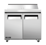 Omcan 58006 - Juneau 36″ Two (2) Door Refrigerated Prep Table, 4.9 cu.ft (138 L), Stainless Steel
