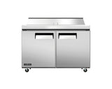 Omcan 58007 - Juneau 48″ Two (2) Door Refrigerated Prep Table, 7 cu.ft. (187 L), Stainless Steel