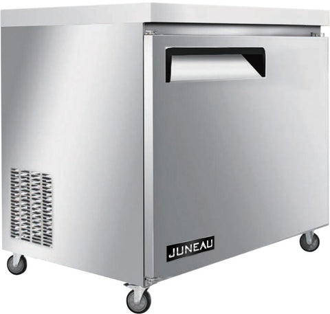Omcan 58011 - Juneau 27″ One (1) Door Undercounter Freezer, 3.4 cu.ft. (95 L), Stainless Steel