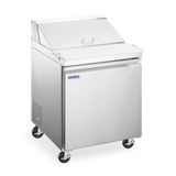 Omcan 59045 - Aurora 28″ One (1) Door Refrigerated Sandwich/Salad Prep Table, 7 cu.ft. (200 L), Stainless Steel