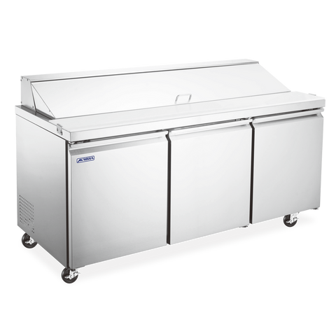 Omcan 58005 - Juneau 28″ One (1) Door Refrigerated Prep Table, 3.4 cu.ft (95 Liters), Stainless Steel