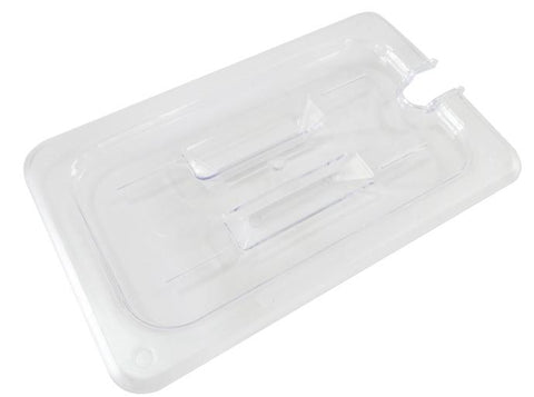 Omcan 80021 - Polycarbonate Quarter-Size Clear Slotted Cover for Food Pan
