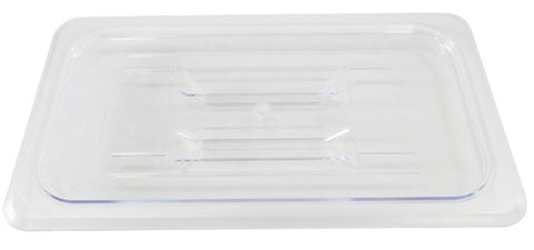 Omcan 80023 - Polycarbonate Third-Size Clear Solid Cover for Food Pan