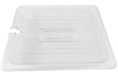 Omcan 80026 - Polycarbonate Half-Size Clear Slotted Cover for Food Pan