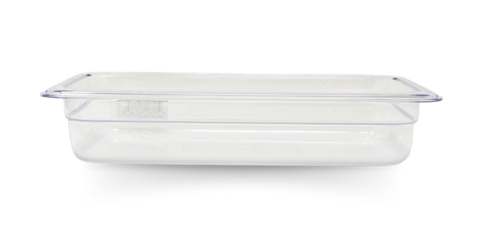 Omcan 80036 - GN 1/3 Third-size Polycarbonate Clear Food Pan, 2 1/2″ Deep