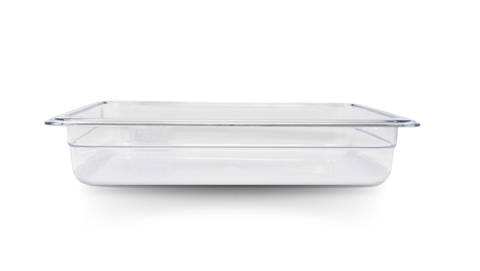 Omcan 80039 - GN 1/2 Half-size Polycarbonate Clear Food Pan, 2 1/2″ Deep