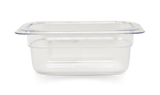 Omcan 80043 - GN 1/9 Ninth-size Polycarbonate Clear Food Pan, 2 1/2″ Deep