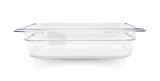 Omcan 80044 - GN 1/4 Quarter-size Polycarbonate Clear Food Pan, 2 1/2″ Deep