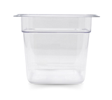 Omcan 80048 - GN 1/6 Sixth-size Polycarbonate Clear Food Pan, 6″ Deep