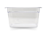 Omcan 80053 - GN 1/4 Fourth-size Polycarbonate Clear Food Pan, 6″ Deep