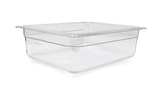 Omcan 80055 - GN 1/2 Half-size Polycarbonate Clear Food Pan, 4″ Deep