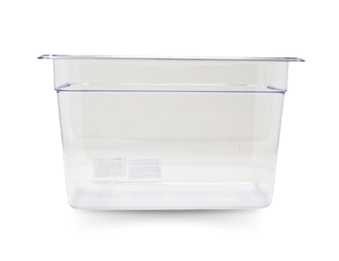 Omcan 80057 - GN 1/3 Third-size Polycarbonate Clear Food Pan, 8″ Deep