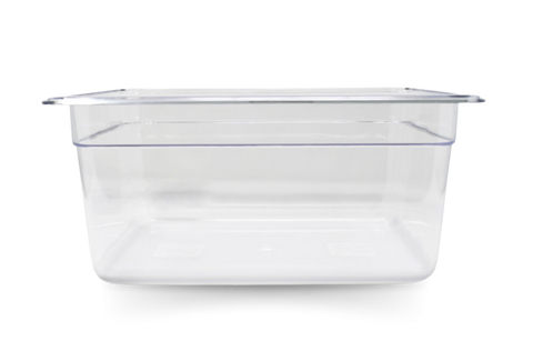 Omcan 80064 - GN 1/2 Half-size Polycarbonate Clear Food Pan, 6″ Deep