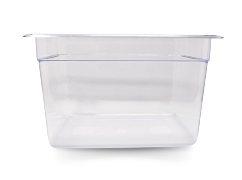 Omcan 80075 - GN 1/2 Half-size Polycarbonate Clear Food Pan, 8″ Deep