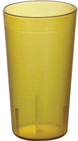 Omcan 80338 - 12 oz / 355 ml Amber Pebbled Tumbler