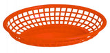 Omcan 80360 - 9 1/4″ x 5 3/4″ Plastic Oval Fast Food Serving Basket – Red