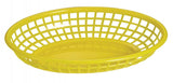 Omcan 80361 - 9 1/4″ x 5 3/4″ Plastic Oval Fast Food Serving Basket – Yellow