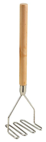Omcan 80397 - 5 1/4″ Square Potato Masher with 24″ Wooden Handle