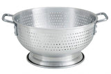 Omcan 80404 - 8 qt / 7.6 L Aluminum Colander with Base and Handles