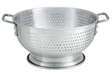 Omcan 80405 - 11 qt / 10.45 L Aluminum Colander with Base and Handles