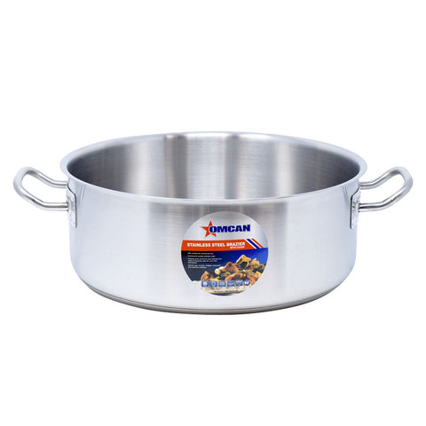 Omcan 80427 - 15 qt Stainless Steel Brazier with Lid