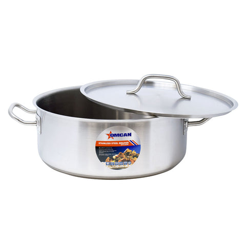 Omcan 80427 - 15 qt Stainless Steel Brazier with Lid