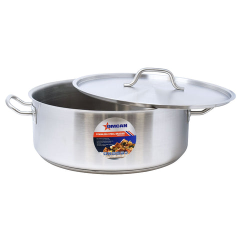 Omcan 80428 - 20 qt Stainless Steel Brazier with Lid