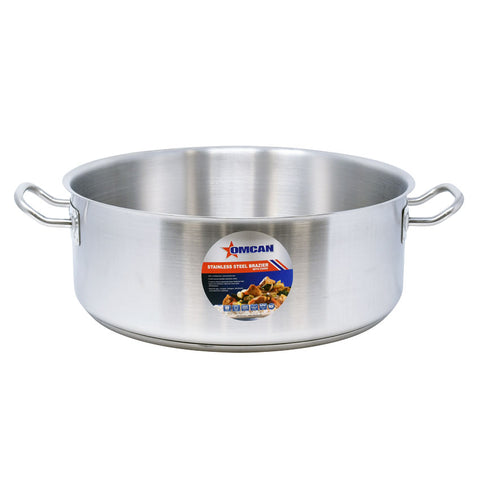 Omcan 80428 - 20 qt Stainless Steel Brazier with Lid