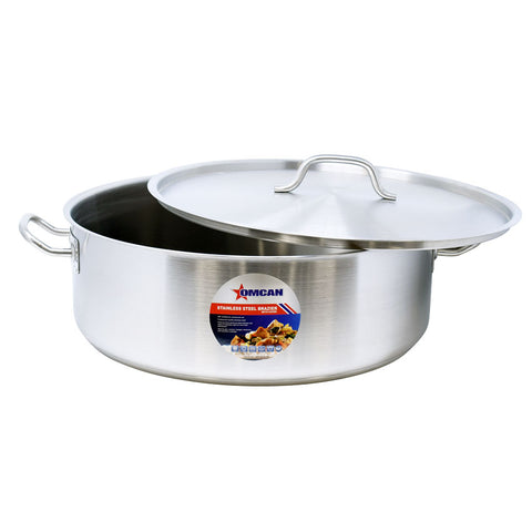 Omcan 80429 - 25 qt Stainless Steel Brazier with Lid