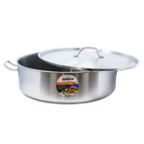 Omcan 80430 - 30 qt Stainless Steel Brazier with Lid