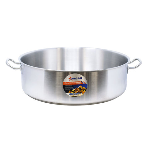 Omcan 80430 - 30 qt Stainless Steel Brazier with Lid