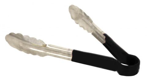 Omcan 80540 - 9" Heavy-Duty Utility Tongs with Black Plastic Handle