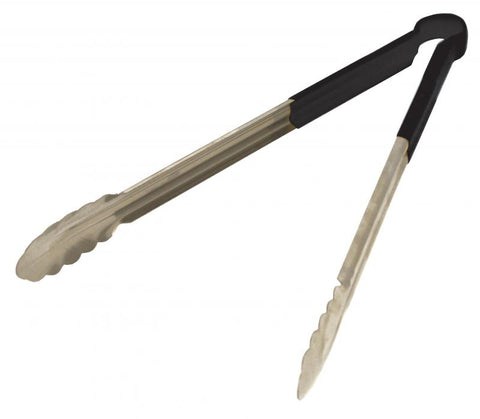 Omcan 80550 - 16" Heavy-Duty Utility Tongs with Black Plastic Handle