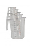 Omcan 80575 - Clear Polycarbonate Measuring Cups – 5 pcs / set