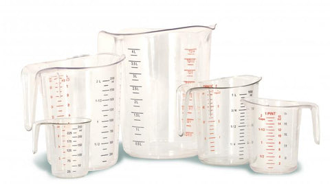 Omcan 80575 - Clear Polycarbonate Measuring Cups – 5 pcs / set