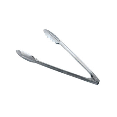 Omcan 80788 - 12" Stainless Steel Coiled Spring Utility Tongs – Medium-Weight