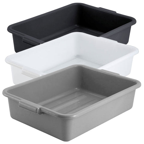 Omcan 81000 - 21.5″ x 15.5″ x 5″ Standard Polypropylene Black Bus Box