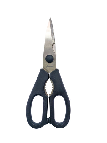 Omcan 81071 - 8 3/8″ Stainless Steel All-Purpose Detachable Kitchen Shears with Black Polypropylene Handles