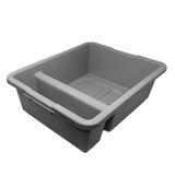 Omcan 81076 - 21″ x 17″ x 7″ Polypropylene Gray Divided Bus Box / Dish Box