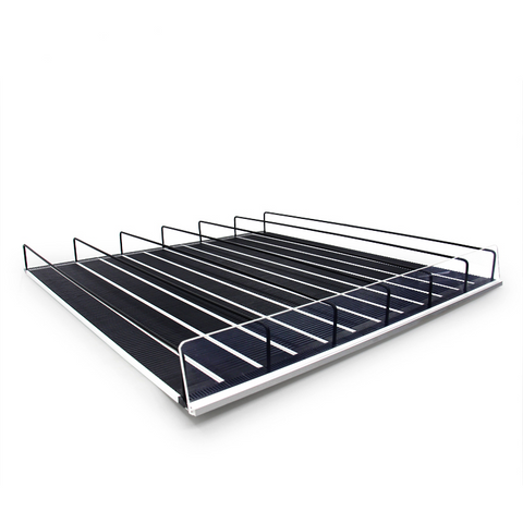 Omcan 81248 - Adjustable Gravity Feed Roller Shelf for Display Refrigerators - 17 3/4" x 13"