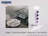 INDIGO 33815-200 - Chlorine Test Papers, 200ppm, Food Handling