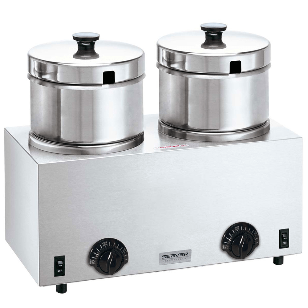 Server 81200 - Twin 5 Qt. Soup Warmers / Rethermalizers with Lids - 12 ...
